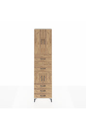 Arges Dolap 4 Raflı 5 Çekmeceli 4 Kapaklı 60x30x243 Aytaşı-Çam