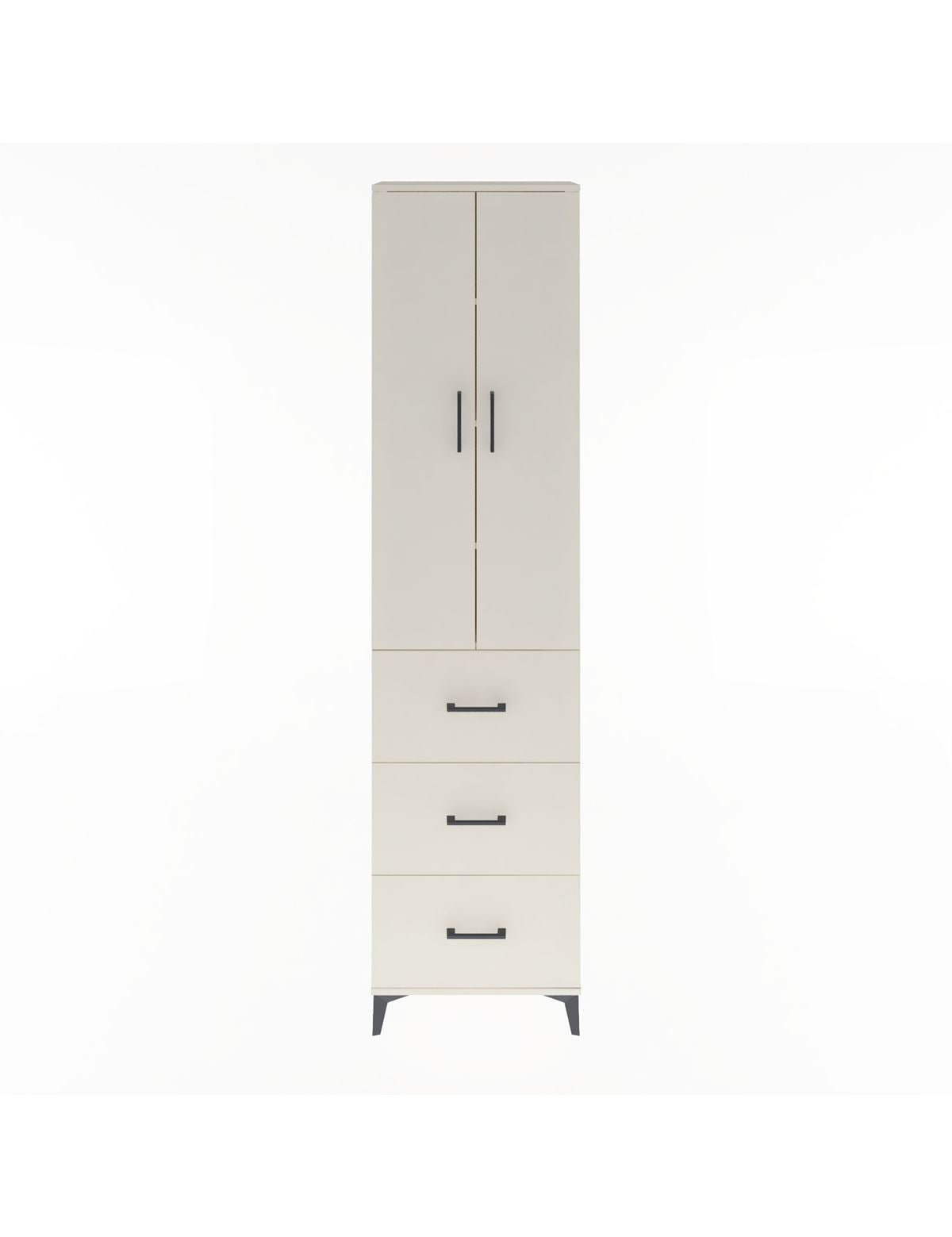 Arges Dolap 4 Raflı 3 Çekmeceli 2 Kapaklı 60x30x243 Aytaşı-Aytaşı