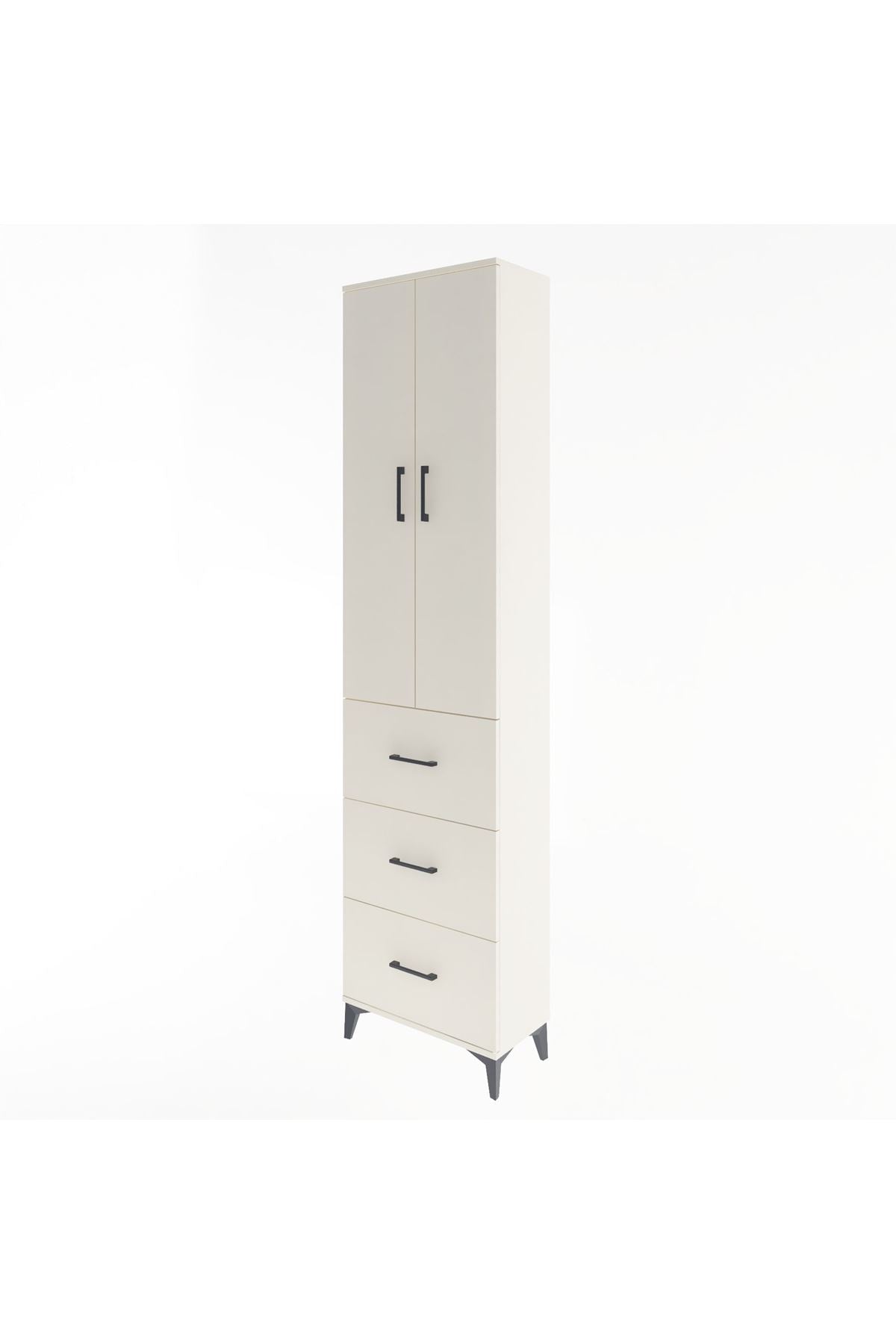 Arges Dolap 4 Raflı 3 Çekmeceli 2 Kapaklı 60x30x243 Aytaşı-Aytaşı