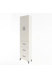 Arges Dolap 4 Raflı 3 Çekmeceli 2 Kapaklı 60x30x243 Aytaşı-Aytaşı