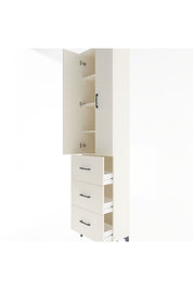 Arges Dolap 4 Raflı 3 Çekmeceli 2 Kapaklı 60x30x243 Aytaşı-Aytaşı