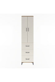 Arges Dolap 4 Raflı 3 Çekmeceli 2 Kapaklı 60x30x243 Çam-Aytaşı