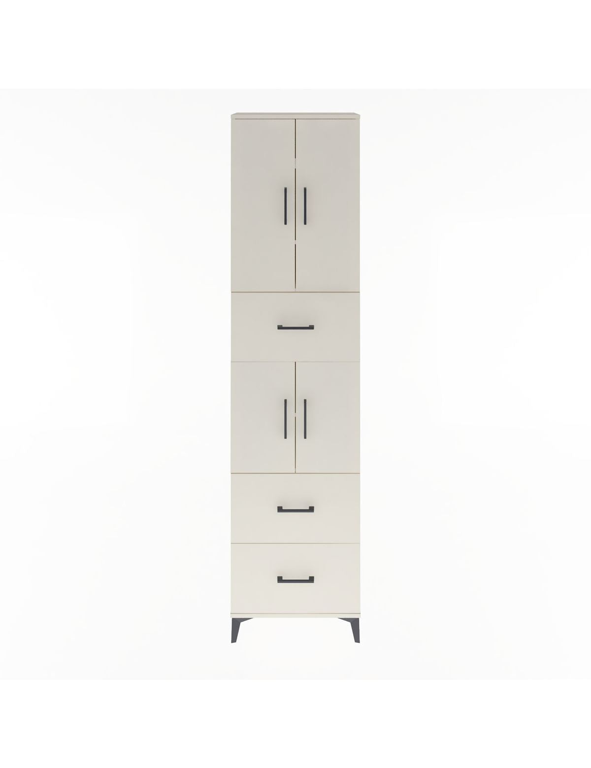 Arges Dolap 5 Raflı 3 Çekmeceli 4 Kapaklı 60x30x243 Aytaşı-Aytaşı