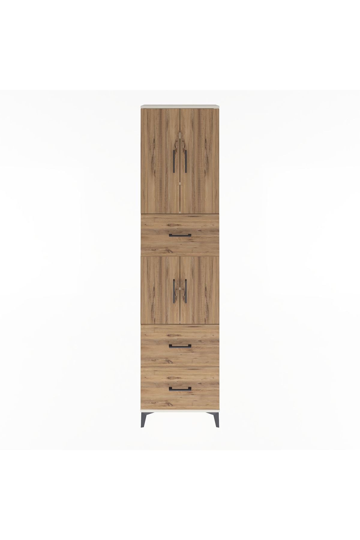 Arges Dolap 5 Raflı 3 Çekmeceli 4 Kapaklı 60x30x243 Aytaşı-Çam