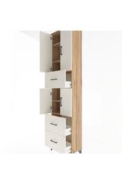 Arges Dolap 5 Raflı 3 Çekmeceli 4 Kapaklı 60x30x243 - S32M071V7A