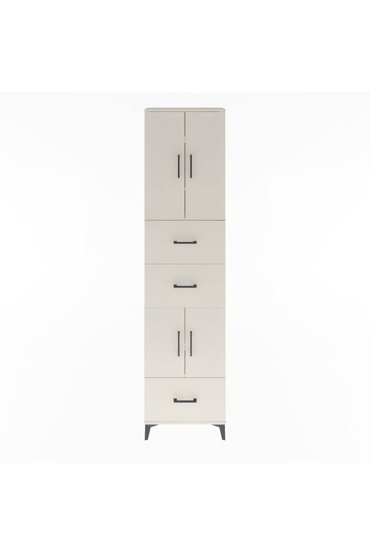 Arges Dolap 5 Raflı 3 Çekmeceli 4 Kapaklı 60x30x243 Aytaşı-Aytaşı