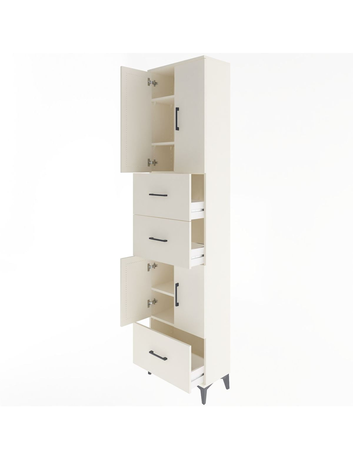 Arges Dolap 5 Raflı 3 Çekmeceli 4 Kapaklı 60x30x243 - S32M072V1A
