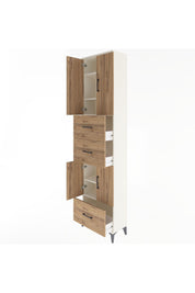 Arges Dolap 5 Raflı 3 Çekmeceli 4 Kapaklı 60x30x243 Aytaşı-Çam