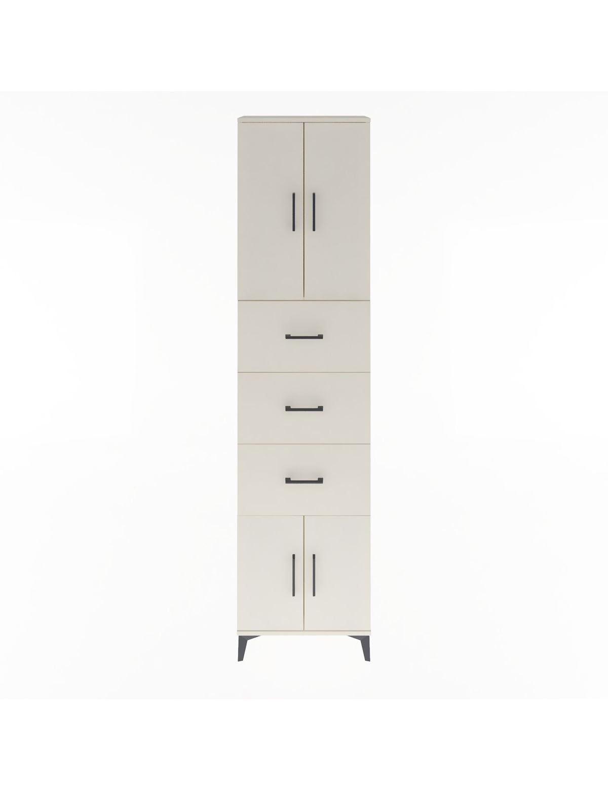 Arges Dolap Tek Raflı 3 Çekmeceli 4 Kapaklı 60x30x243 Aytaşı-Aytaşı