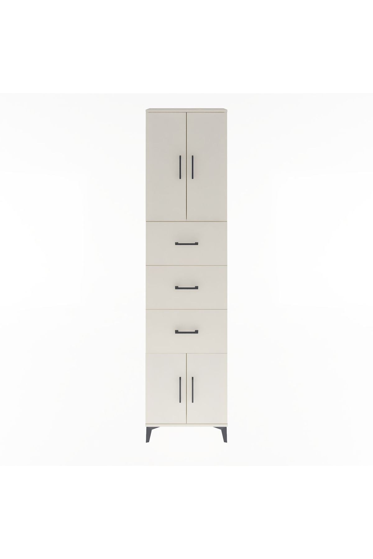 Arges Dolap Tek Raflı 3 Çekmeceli 4 Kapaklı 60x30x243 Aytaşı-Aytaşı