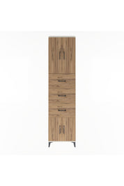 Arges Dolap Tek Raflı 3 Çekmeceli 4 Kapaklı 60x30x243 Aytaşı-Çam