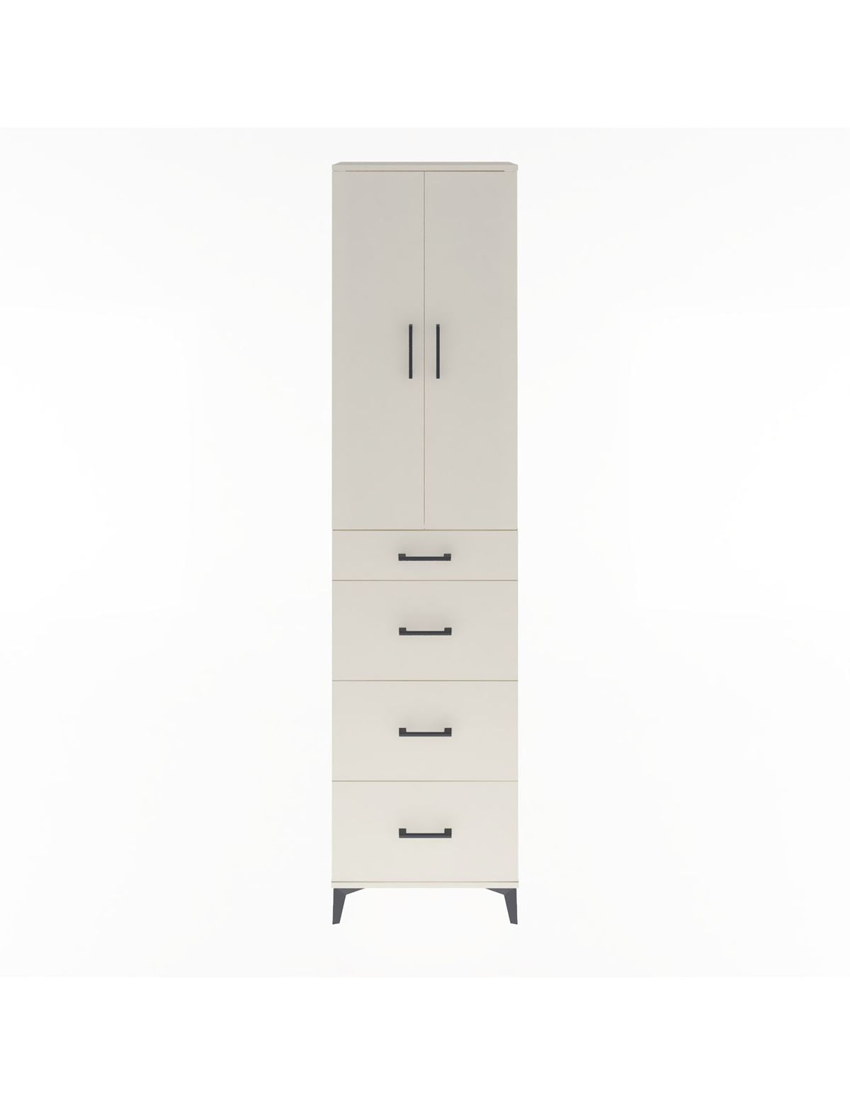 Arges Dolap Tek Raflı 4 Çekmeceli 2 Kapaklı 60x30x243 Aytaşı-Aytaşı