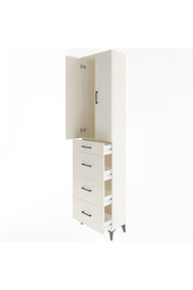 Arges Dolap Tek Raflı 4 Çekmeceli 2 Kapaklı 60x30x243 Aytaşı-Aytaşı