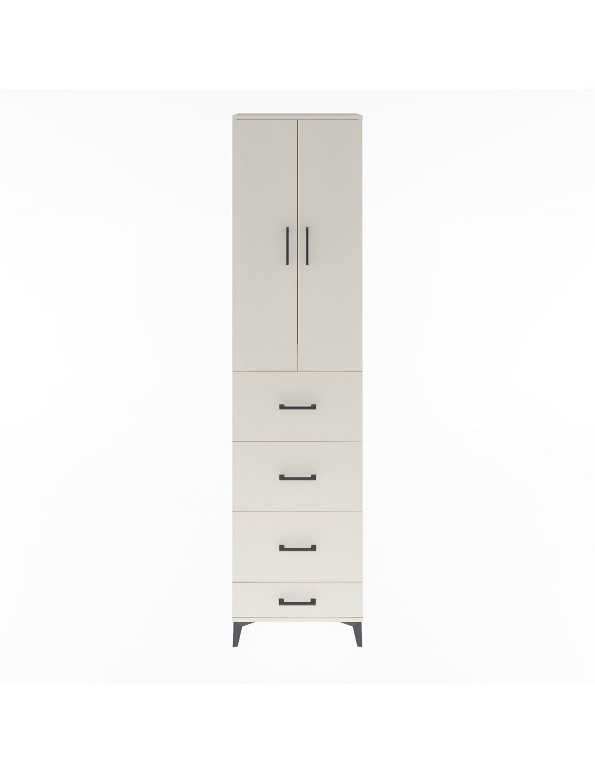 Arges Dolap Tek Raflı 4 Çekmeceli 2 Kapaklı 60x30x243 Aytaşı-Aytaşı