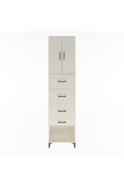 Arges Dolap Tek Raflı 4 Çekmeceli 2 Kapaklı 60x30x243 Aytaşı-Aytaşı