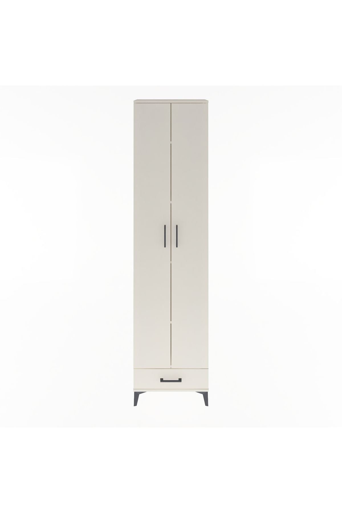 Arges Dolap 5 Raflı Tek Çekmeceli 2 Kapaklı 60x30x243 Aytaşı-Aytaşı