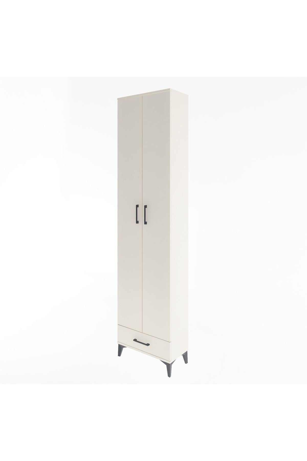 Arges Dolap 5 Raflı Tek Çekmeceli 2 Kapaklı 60x30x243 Aytaşı-Aytaşı