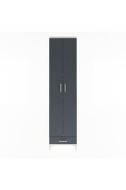 Arges Dolap 5 Raflı Tek Çekmeceli 2 Kapaklı 60x30x243 Aytaşı-Antrasit
