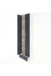 Arges Dolap 5 Raflı Tek Çekmeceli 2 Kapaklı 60x30x243 Aytaşı-Antrasit