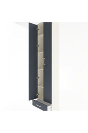 Arges Dolap 5 Raflı Tek Çekmeceli 2 Kapaklı 60x30x243 Aytaşı-Antrasit