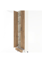 Arges Dolap 5 Raflı Tek Çekmeceli 2 Kapaklı 60x30x243 Aytaşı-Çam