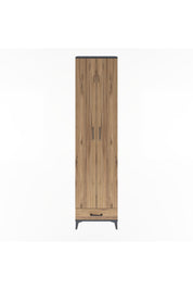 Arges Dolap 5 Raflı Tek Çekmeceli 2 Kapaklı 60x30x243 Antrasit-Çam