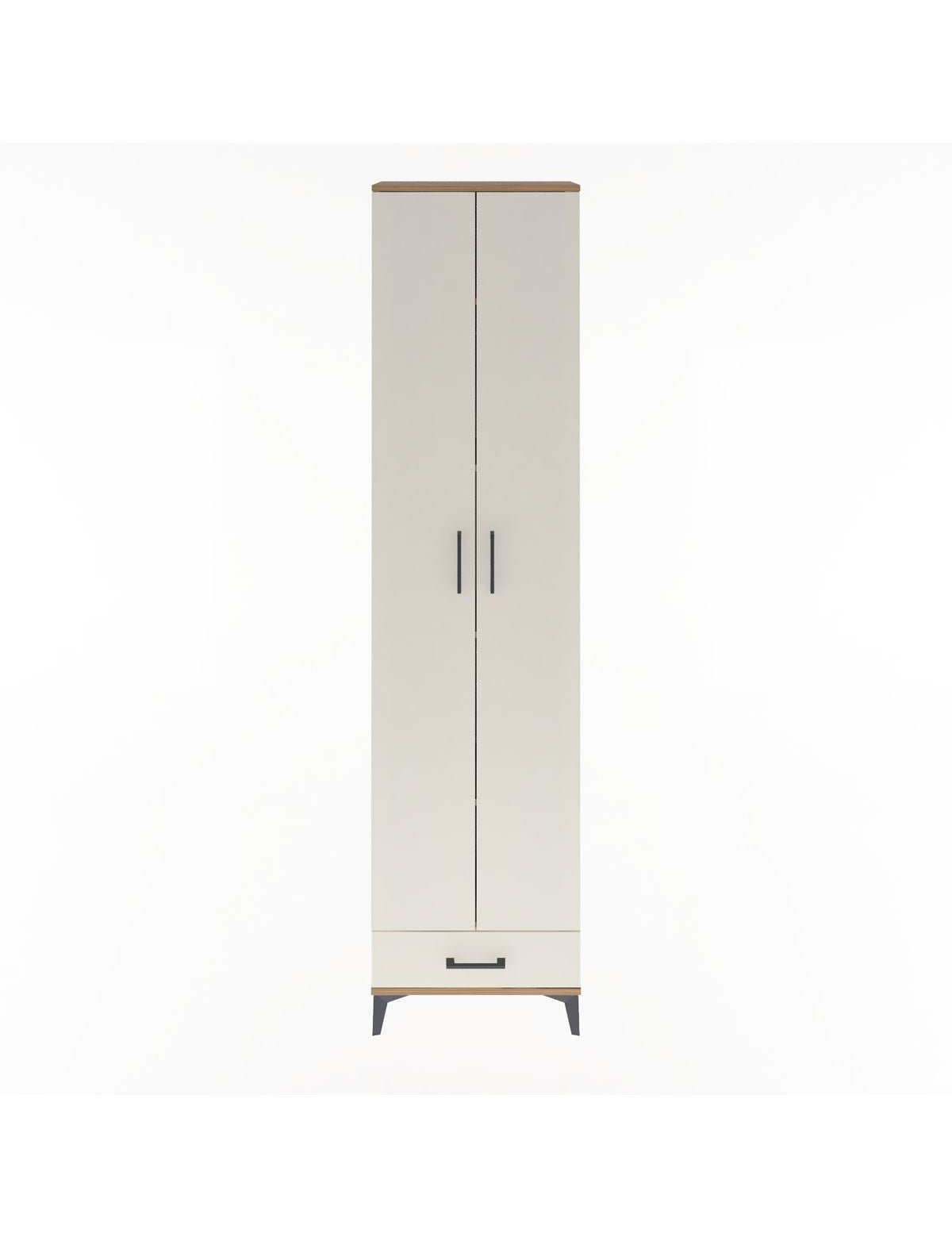 Arges Dolap 5 Raflı Tek Çekmeceli 2 Kapaklı 60x30x243 Çam-Aytaşı