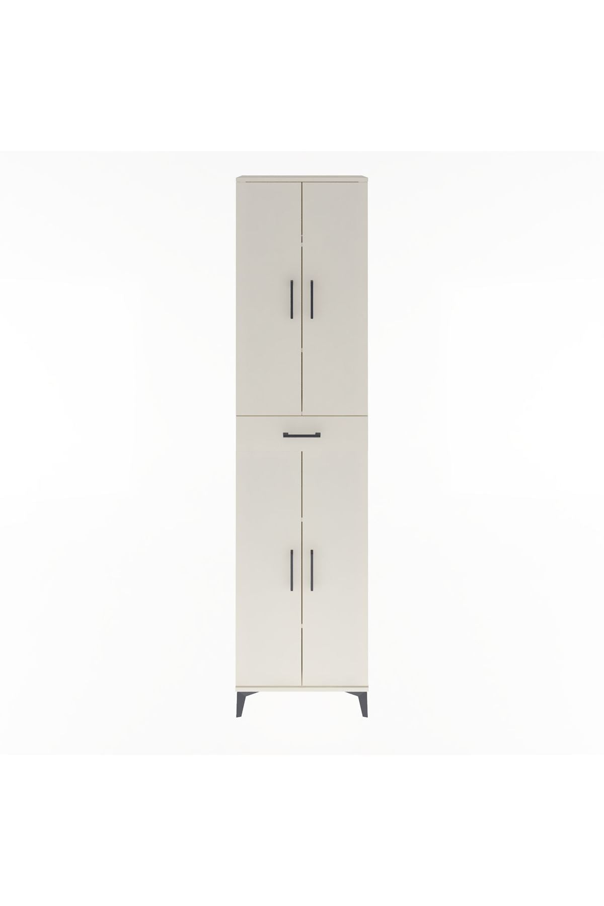 Arges Dolap 5 Raflı Tek Çekmeceli 4 Kapaklı 60x30x243 Aytaşı-Aytaşı