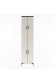 Arges Dolap 5 Raflı Tek Çekmeceli 4 Kapaklı 60x30x243 Antrasit-Aytaşı