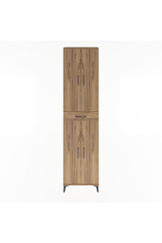 Arges Dolap 5 Raflı Tek Çekmeceli 4 Kapaklı 60x30x243 Çam-Çam