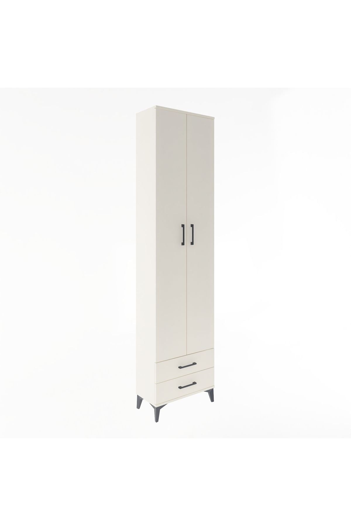 Arges Dolap 5 Raflı 2 Çekmeceli 2 Kapaklı 60x30x243 Aytaşı-Aytaşı