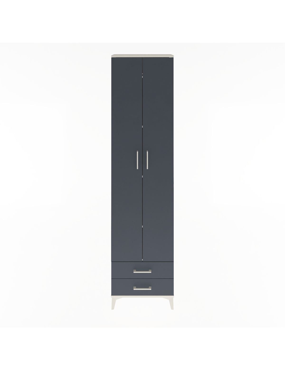 Arges Dolap 5 Raflı 2 Çekmeceli 2 Kapaklı 60x30x243 Aytaşı-Antrasit