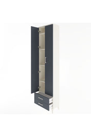 Arges Dolap 5 Raflı 2 Çekmeceli 2 Kapaklı 60x30x243 Aytaşı-Antrasit