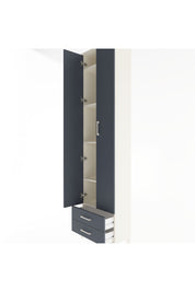 Arges Dolap 5 Raflı 2 Çekmeceli 2 Kapaklı 60x30x243 Aytaşı-Antrasit