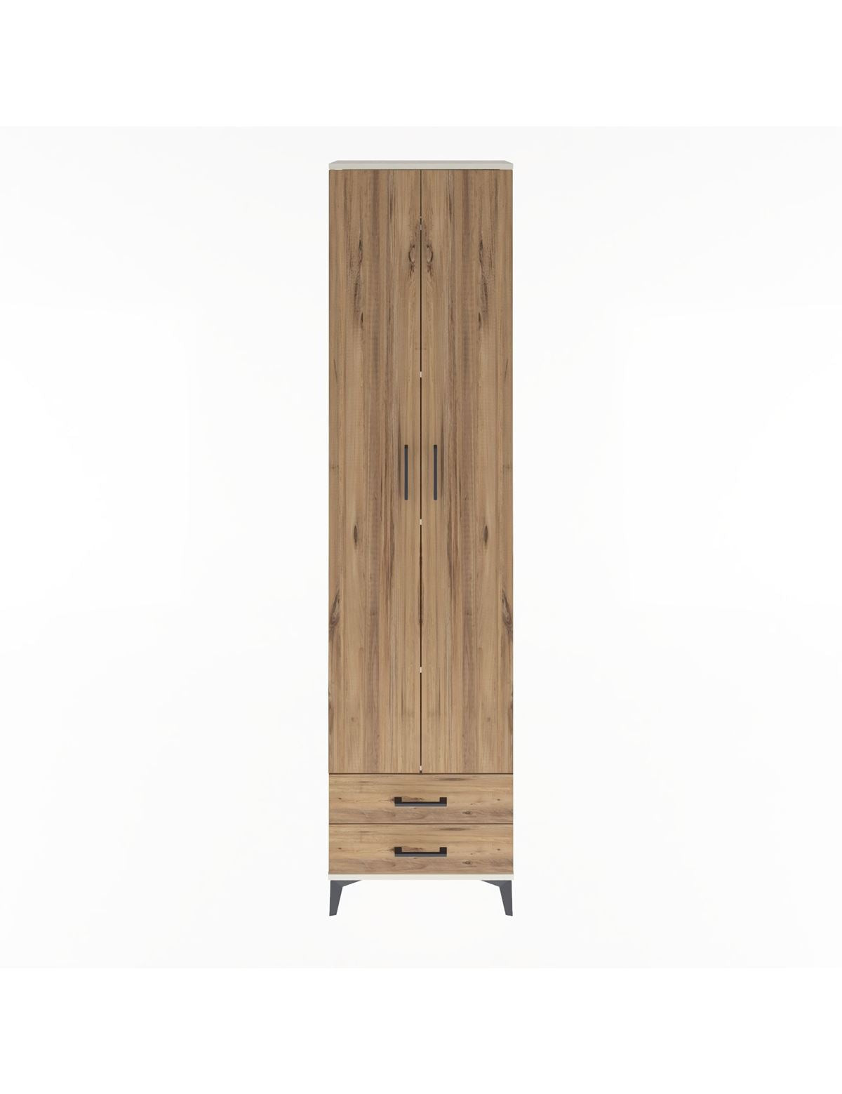 Arges Dolap 5 Raflı 2 Çekmeceli 2 Kapaklı 60x30x243 Aytaşı-Çam