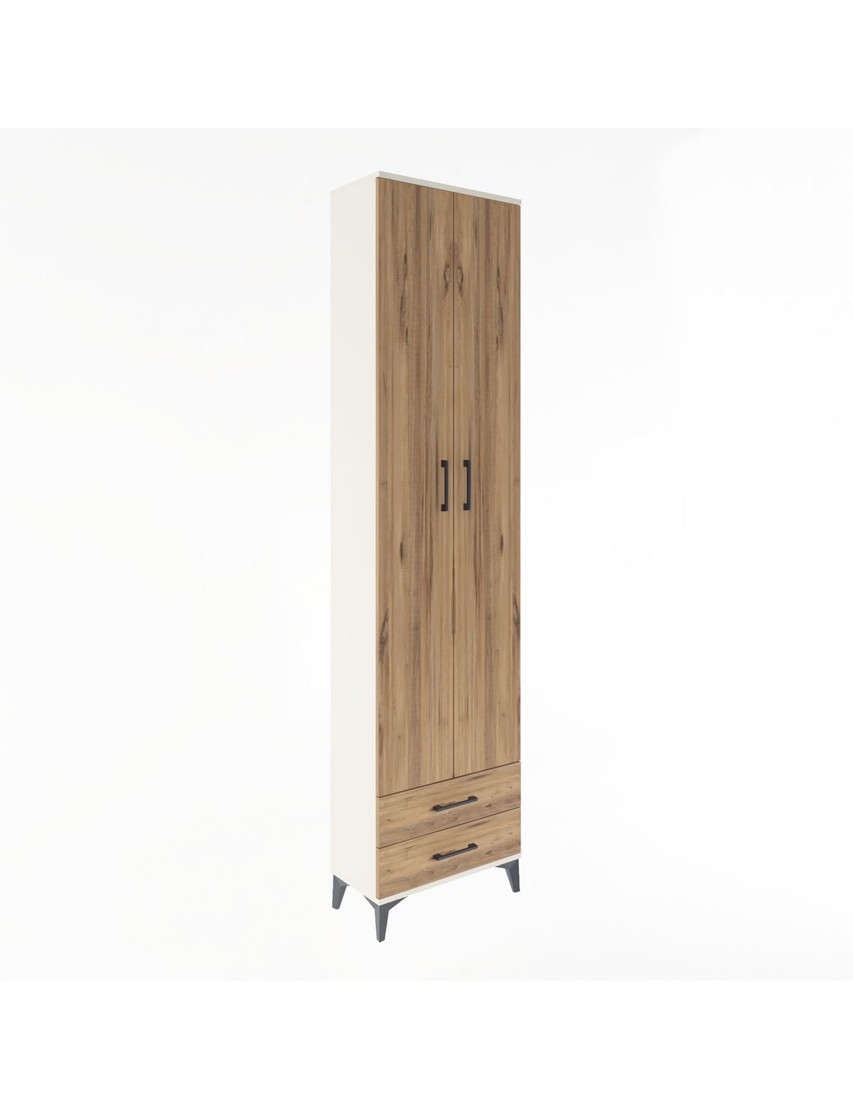 Arges Dolap 5 Raflı 2 Çekmeceli 2 Kapaklı 60x30x243 Aytaşı-Çam