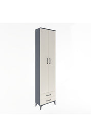 Arges Dolap 5 Raflı 2 Çekmeceli 2 Kapaklı 60x30x243 Antrasit-Aytaşı