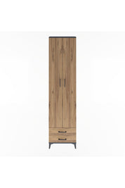 Arges Dolap 5 Raflı 2 Çekmeceli 2 Kapaklı 60x30x243 Antrasit-Çam