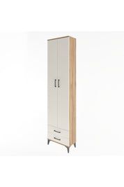 Arges Dolap 5 Raflı 2 Çekmeceli 2 Kapaklı 60x30x243 Çam-Aytaşı