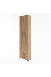 Arges Dolap 5 Raflı 2 Çekmeceli 2 Kapaklı 60x30x243 Çam-Çam