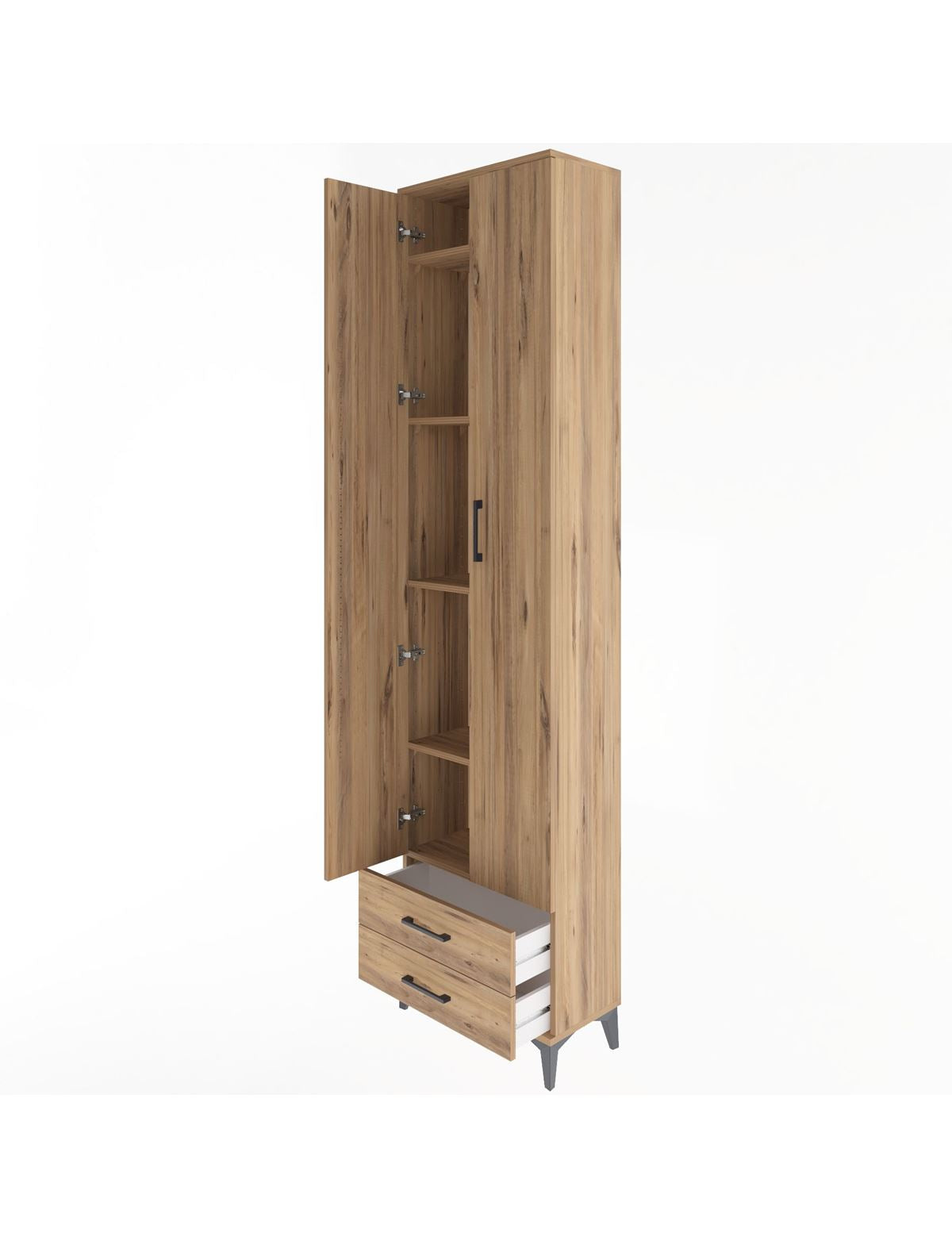 Arges Dolap 5 Raflı 2 Çekmeceli 2 Kapaklı 60x30x243 - S32M079V9A