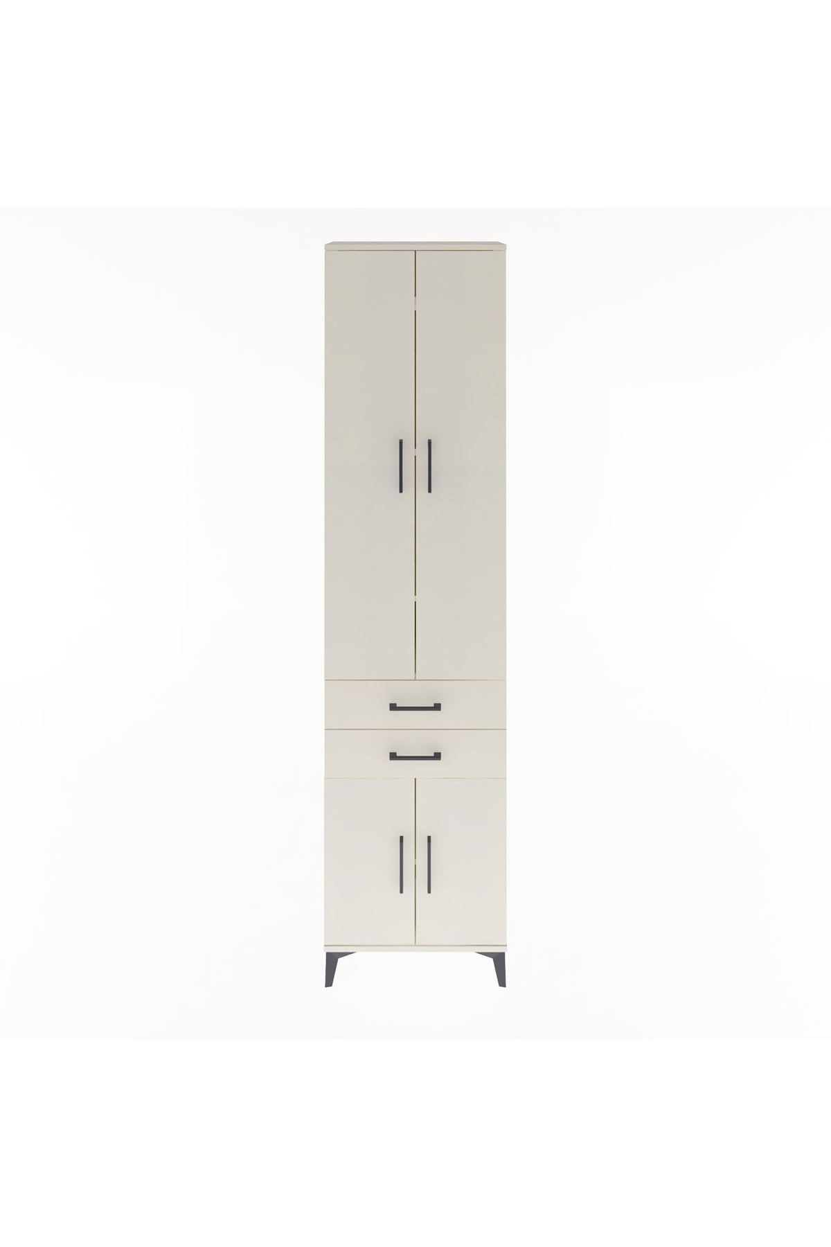 Arges Dolap 5 Raflı 2 Çekmeceli 4 Kapaklı 60x30x243 Aytaşı-Aytaşı