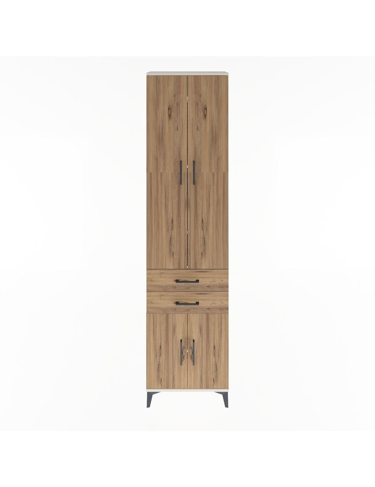 Arges Dolap 5 Raflı 2 Çekmeceli 4 Kapaklı 60x30x243 Aytaşı-Çam