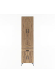 Arges Dolap 5 Raflı 2 Çekmeceli 4 Kapaklı 60x30x243 Aytaşı-Çam