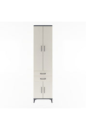 Arges Dolap 5 Raflı 2 Çekmeceli 4 Kapaklı 60x30x243 Antrasit-Aytaşı