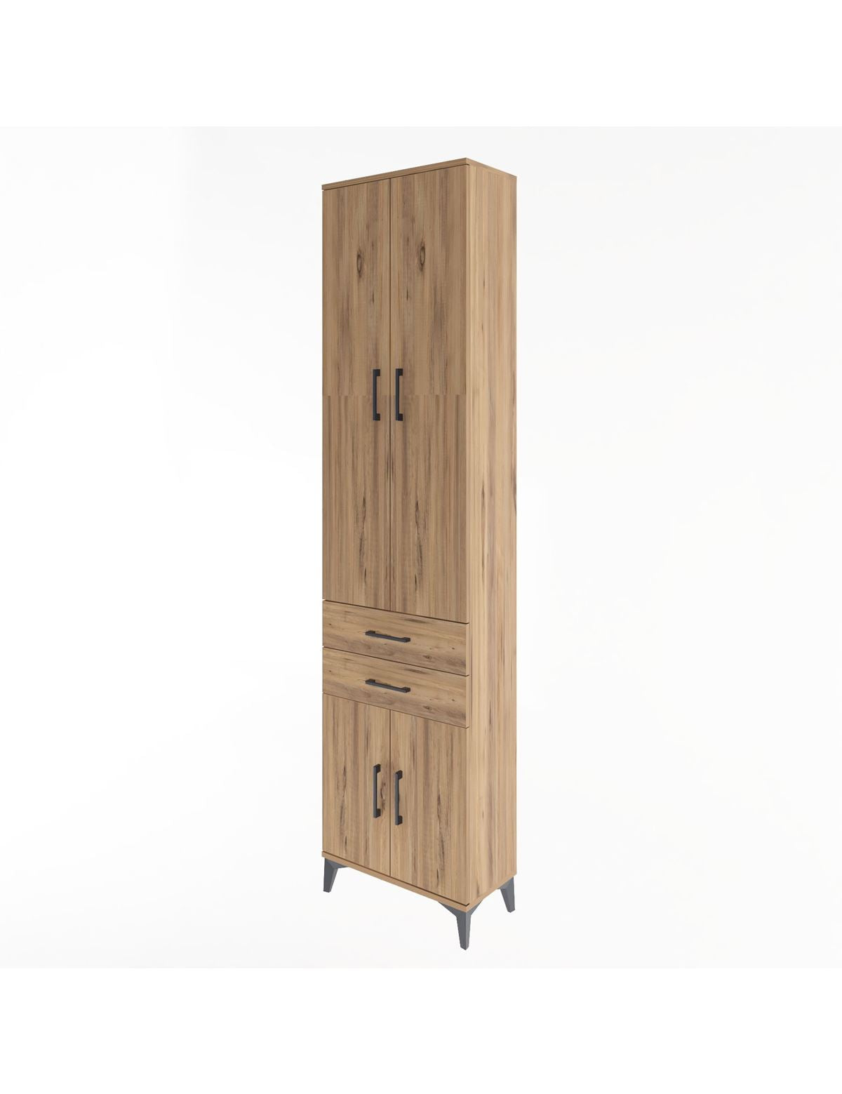 Arges Dolap 5 Raflı 2 Çekmeceli 4 Kapaklı 60x30x243 - S32M080V9A