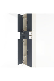 Arges Dolap 5 Raflı 2 Çekmeceli 4 Kapaklı 60x30x243 Aytaşı-Antrasit