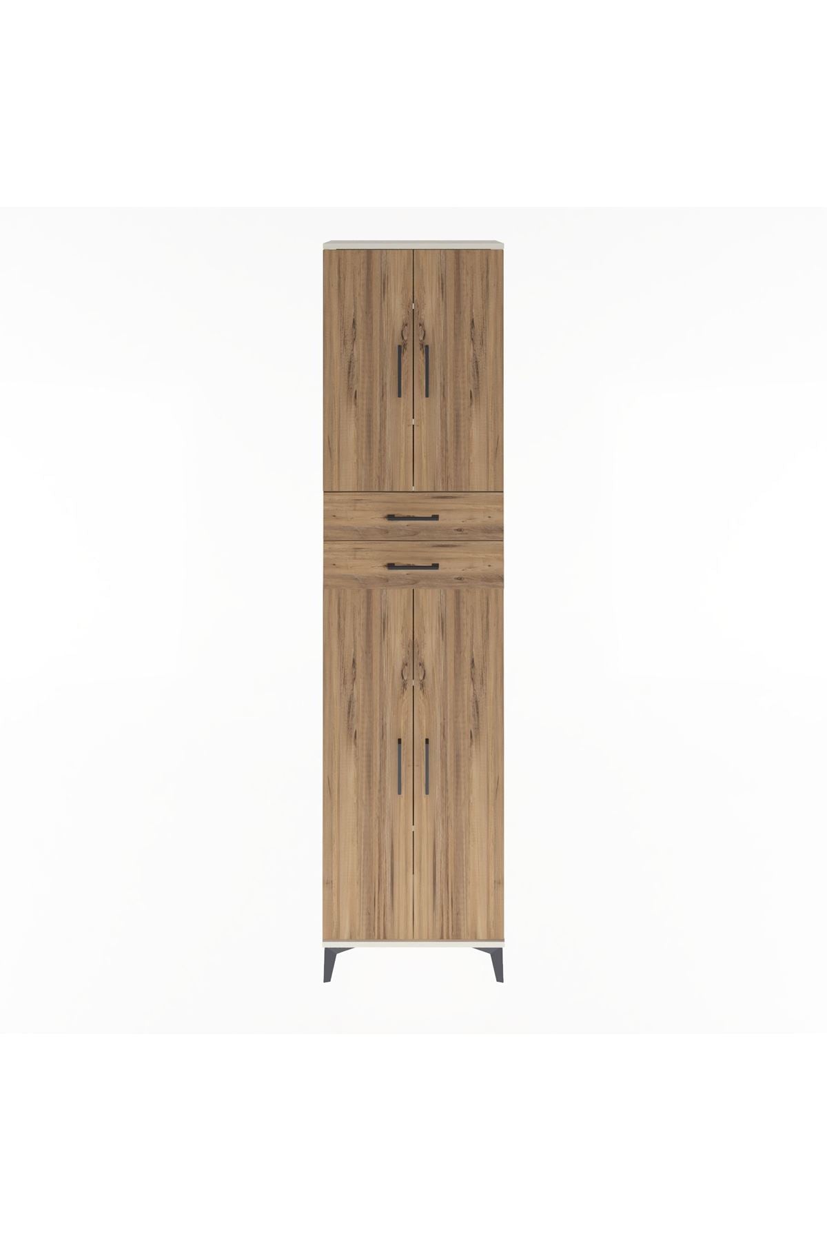 Arges Dolap 5 Raflı 2 Çekmeceli 4 Kapaklı 60x30x243 Aytaşı-Çam