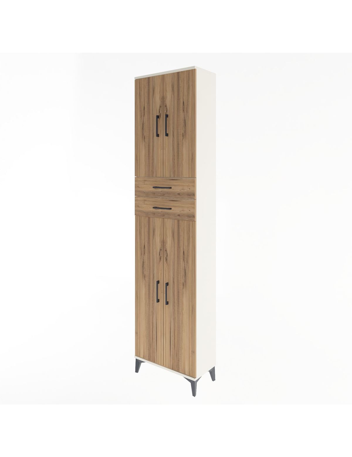 Arges Dolap 5 Raflı 2 Çekmeceli 4 Kapaklı 60x30x243 - S32M081V3A
