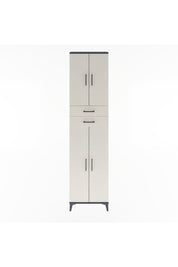 Arges Dolap 5 Raflı 2 Çekmeceli 4 Kapaklı 60x30x243 Antrasit-Aytaşı